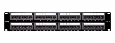 D-Link NPP-C61BLK481 48-Port Cat6 Patch Panel