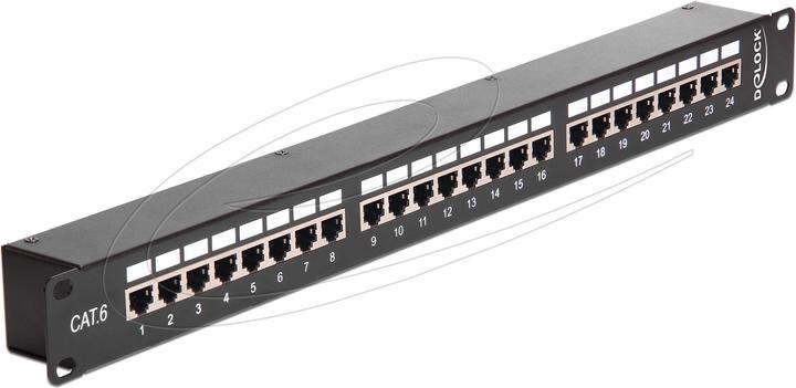 R & M 19" 1U Patch Panel 24-Port BASIC, black, empty-R795465