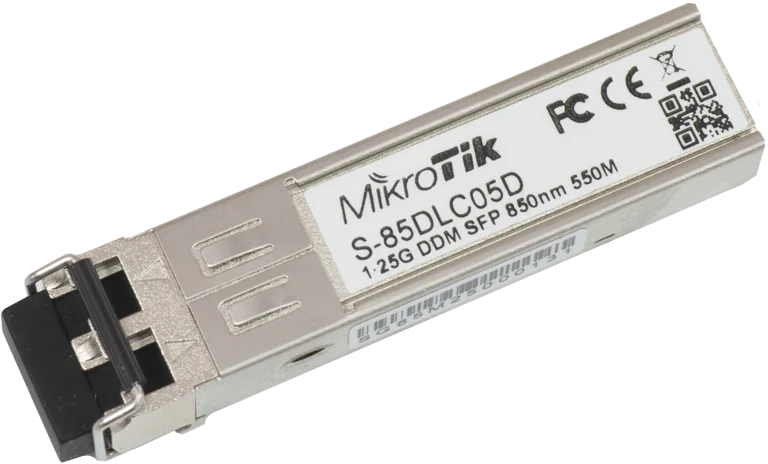MikroTik S-85DLC05D 1.25G SFP Transceiver 850nm Dual LC Connector