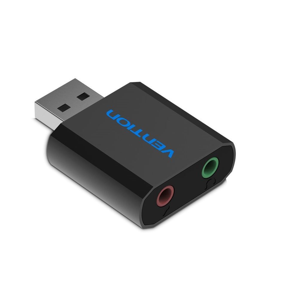 Vention USB External Sound Card Black Metal Type- VEN VAB-S17-B