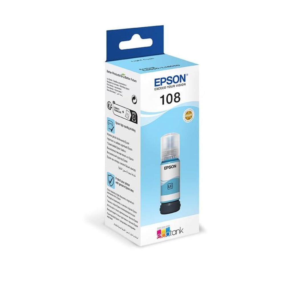 EPSON 108 Light Cyan for L18050, L8100 and L8050 - 70ml - C13T09C54A