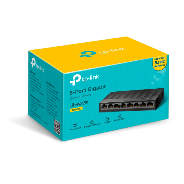 TP-Link 8-Port 10/100/1000Mbps Gigabit Desktop Switch - TL-LS1008G