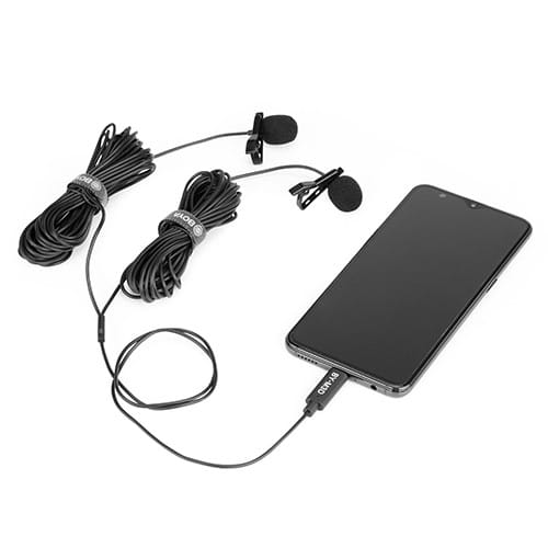 BOYA BY-M3D DUAL OMNIDIRECTIONAL LAVALIER MICROPHONE