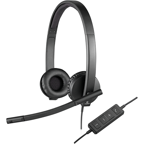 Logitech H570e Stereo USB-A Headset - Black - 981-000575
