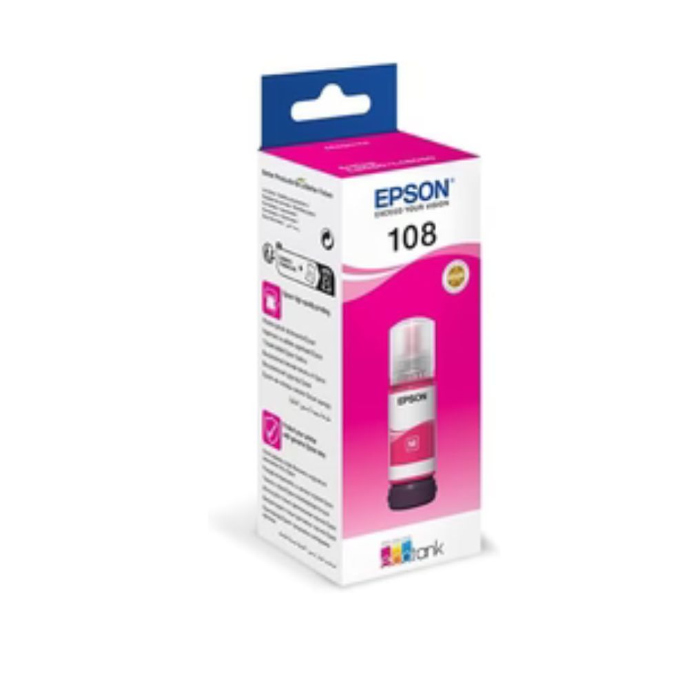 EPSON 108 Magenta for L18050, L8100 and L8050 - 70ml - C13T09C34A
