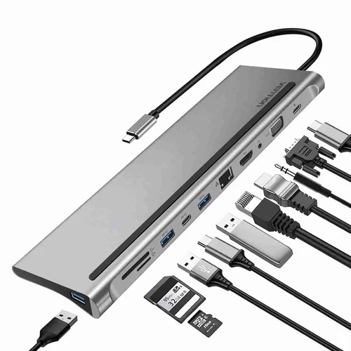 Vention USB-C MULTI-FUNCTIONAL 11 in 1 DOCKING STATION  VEN THTHC