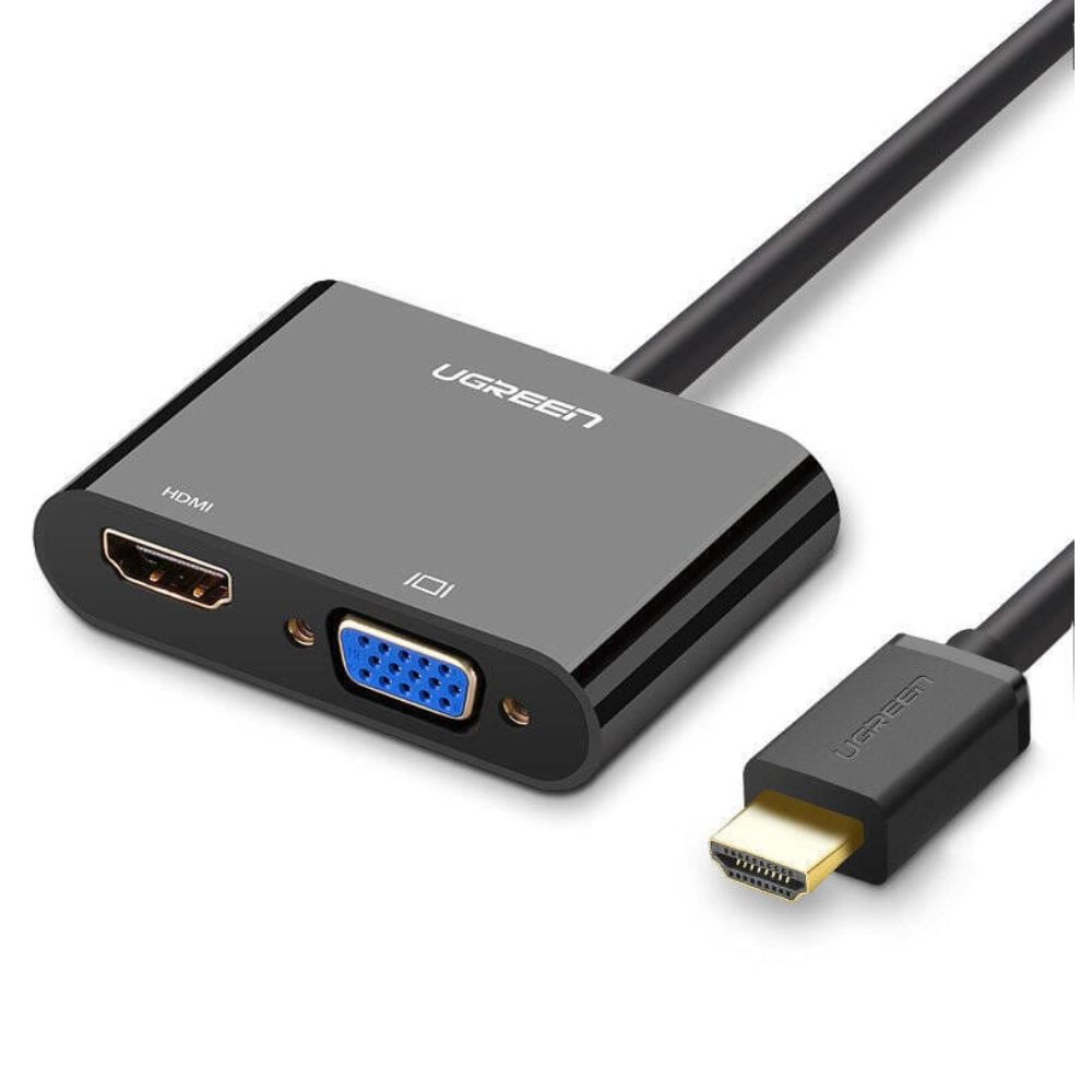 UGREEN CM101 HDMI to VGA + HDMI + 3.5mm Converter - 40744