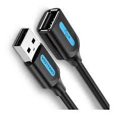 Vention USB 2.0 A Male to A Female Extension Cable 1.5M Black- VEN CBIBG