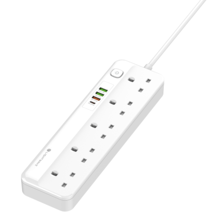 Lightwave Extension Socket- 2 Metres 5 WAY t220V– 250V / 10A 2500W LW EXT 54U
