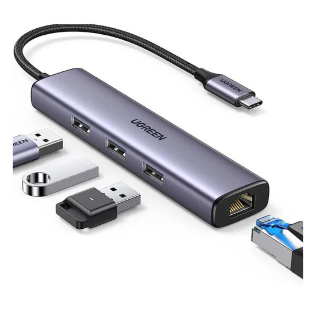 UGREEN CM475 USB 3.0-to 3*USB HUB + Gigabit Converter 20915