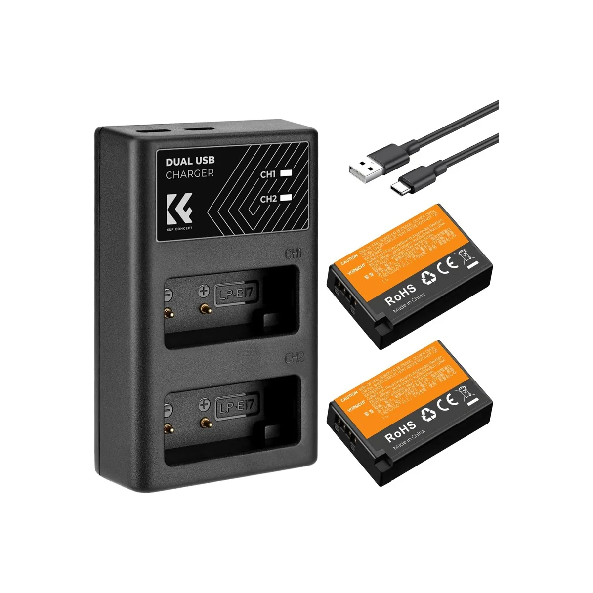 K&F LP-E17 DUAL BATTERY & CHARGER-KF28.0014