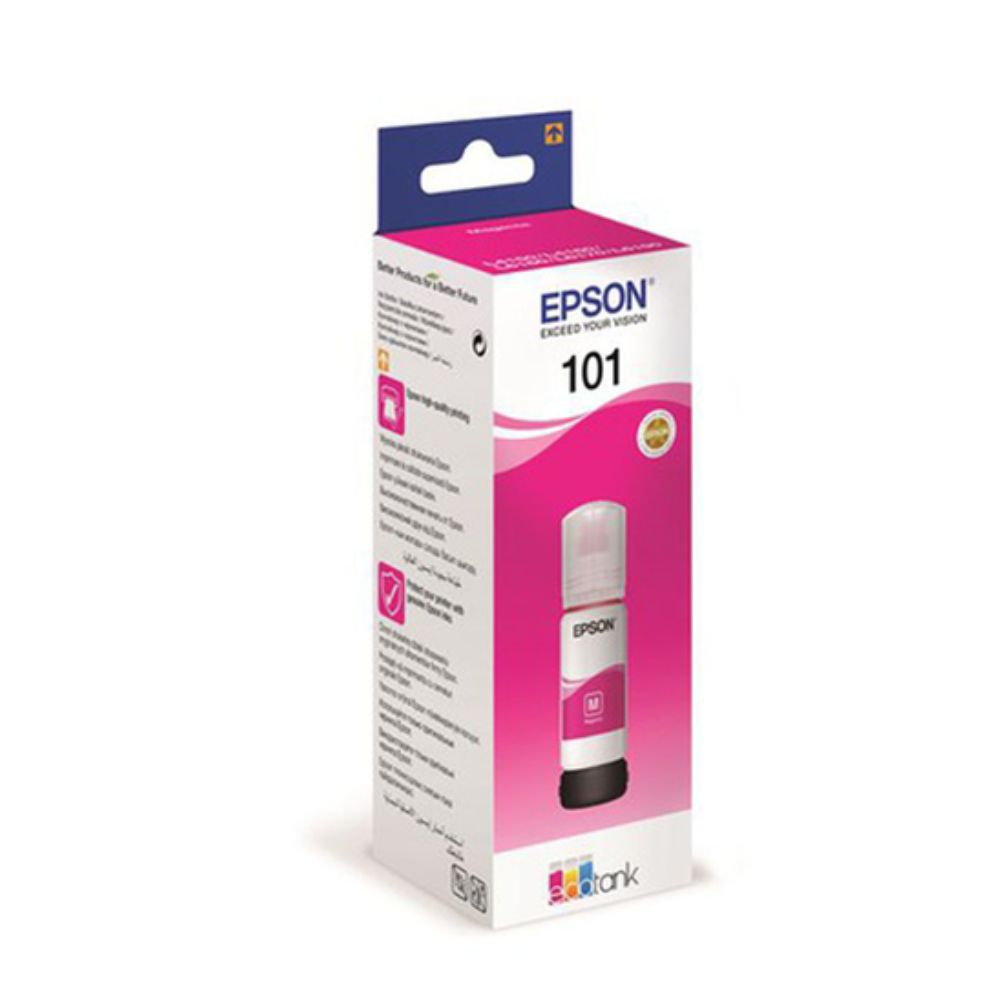 EPSON 101 Magenta Ink Bottle for L4150, L4160, L6160, L6170, L6176, L6190 - 70ml - C13T03V34A