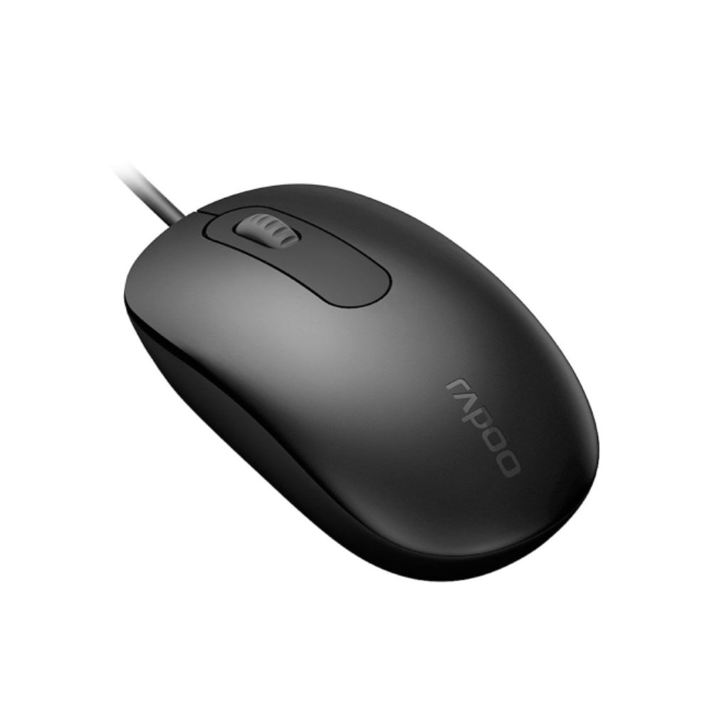Rapoo Wired Ambidextrous Mouse Full Size N200 - Black
