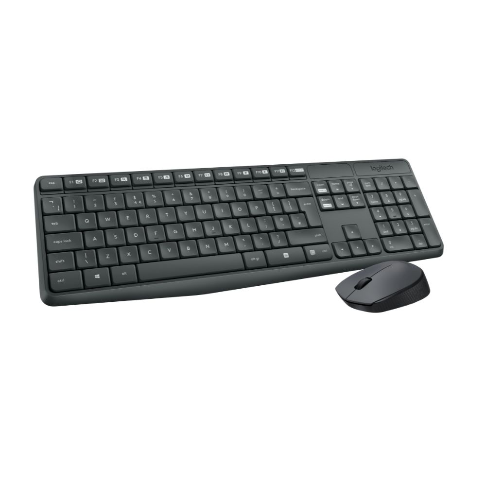 Logitech MK235 Wireless Keyboard and Mouse Combo – Grey (920-007931)