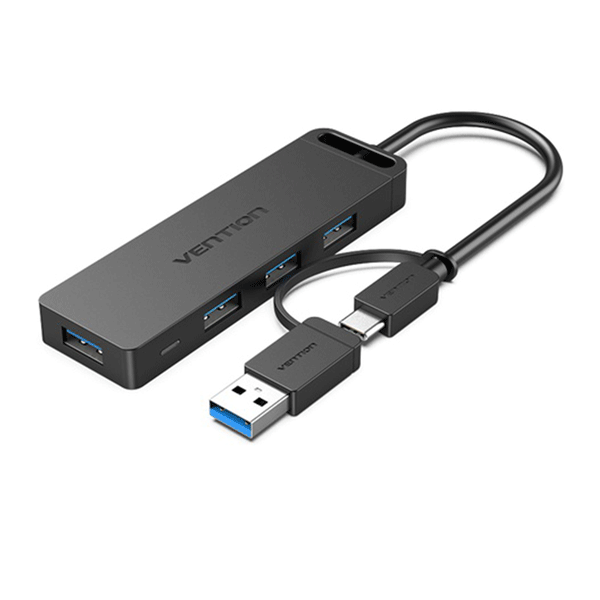 Vention 4-Port USB 3.0 Hub with Type C & USB 3.0 2-in-1 Interface-VEN CHTBB