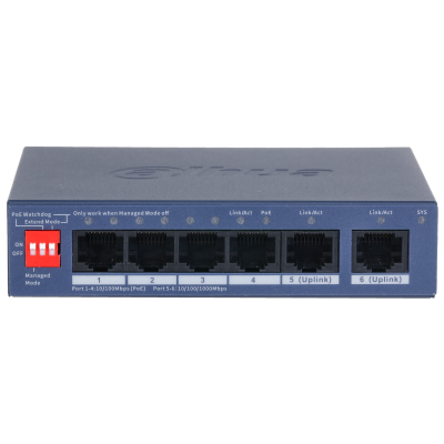 Dahua 6-Port Cloud Managed Desktop Switch with 4-Port PoE -CS4006-4ET2GT-36
