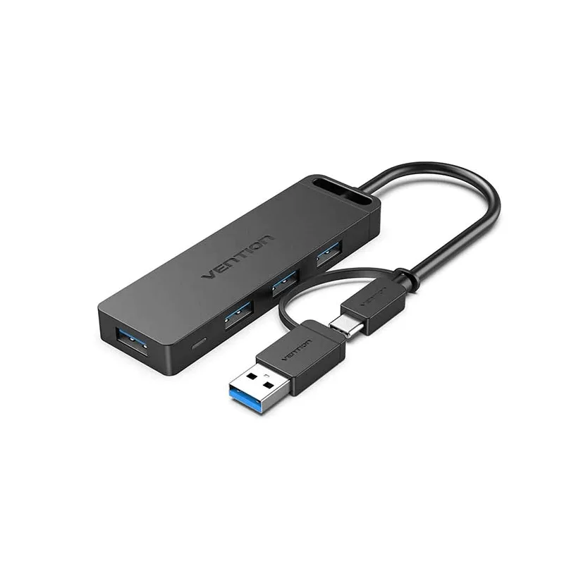Vention 4-Port USB 3.0 Hub with Type C & USB 3.0 2-in-1 Interface-VEN CHTBB