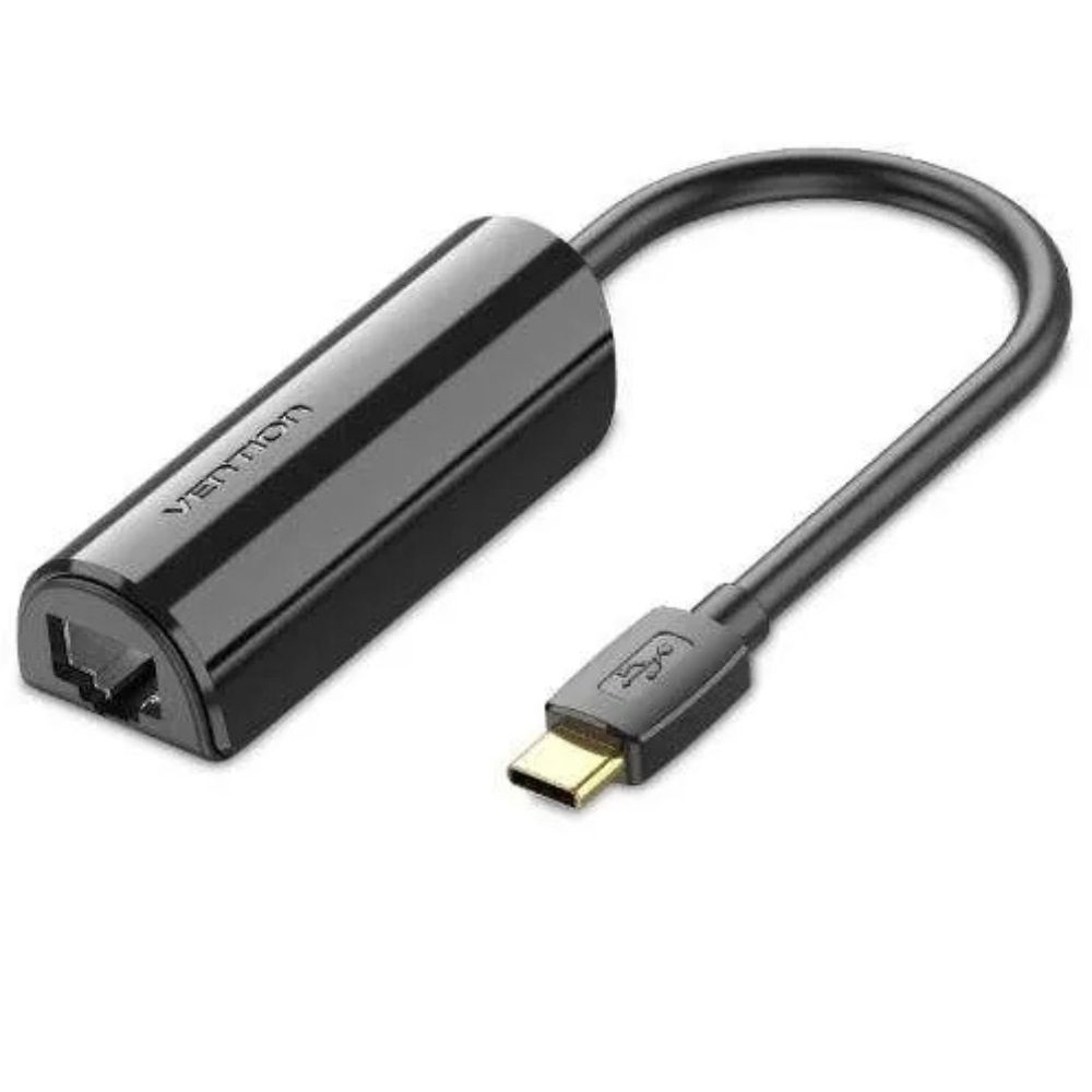 Vention USB-C to USB 3.0*3, RJ45, Micro-B HUB 0.15M Black ABS Type VEN TGPBB