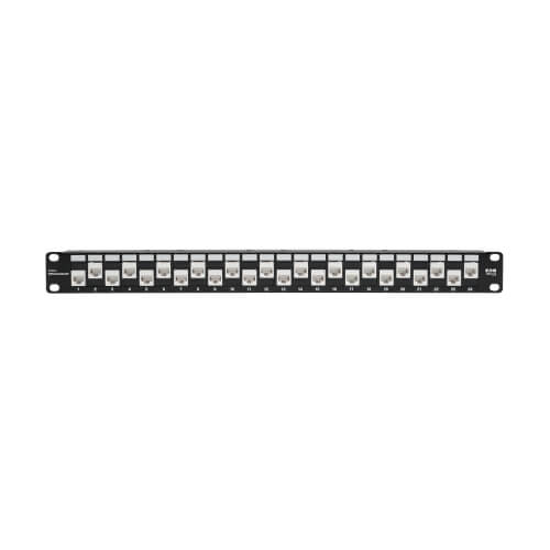 R & M 19" 1U PC Patch Panel 24-Port/u, Cat. 6A, gray-R813486