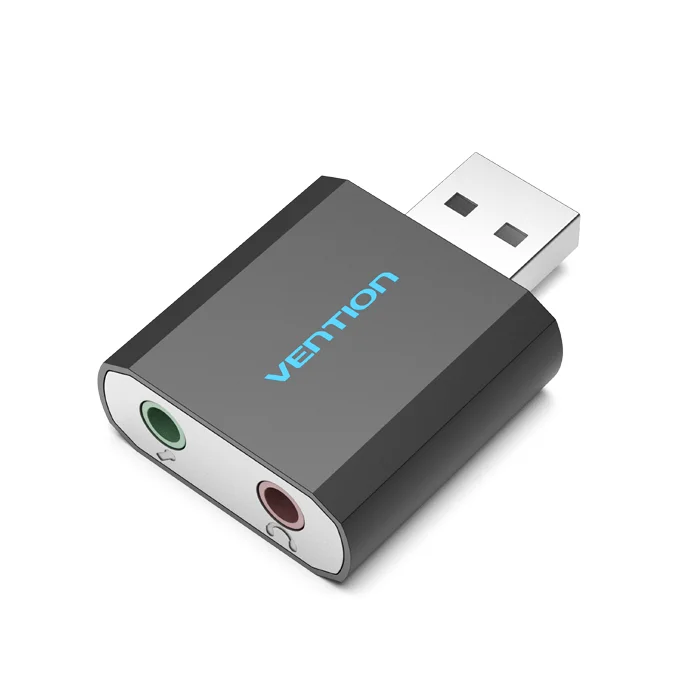 Vention USB External Sound Card Black Metal Type- VEN VAB-S17-B