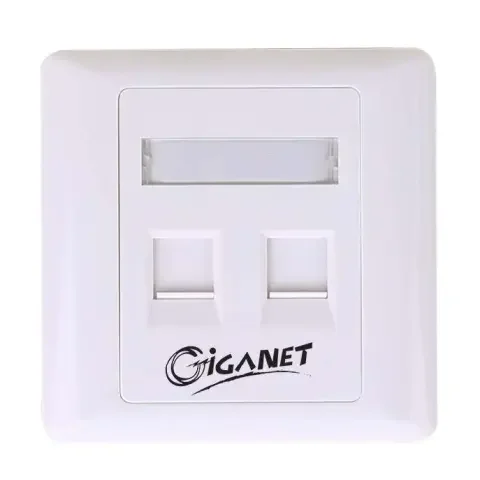 R & M BS Faceplate 86x86, 2x1 port, pure white-R795068