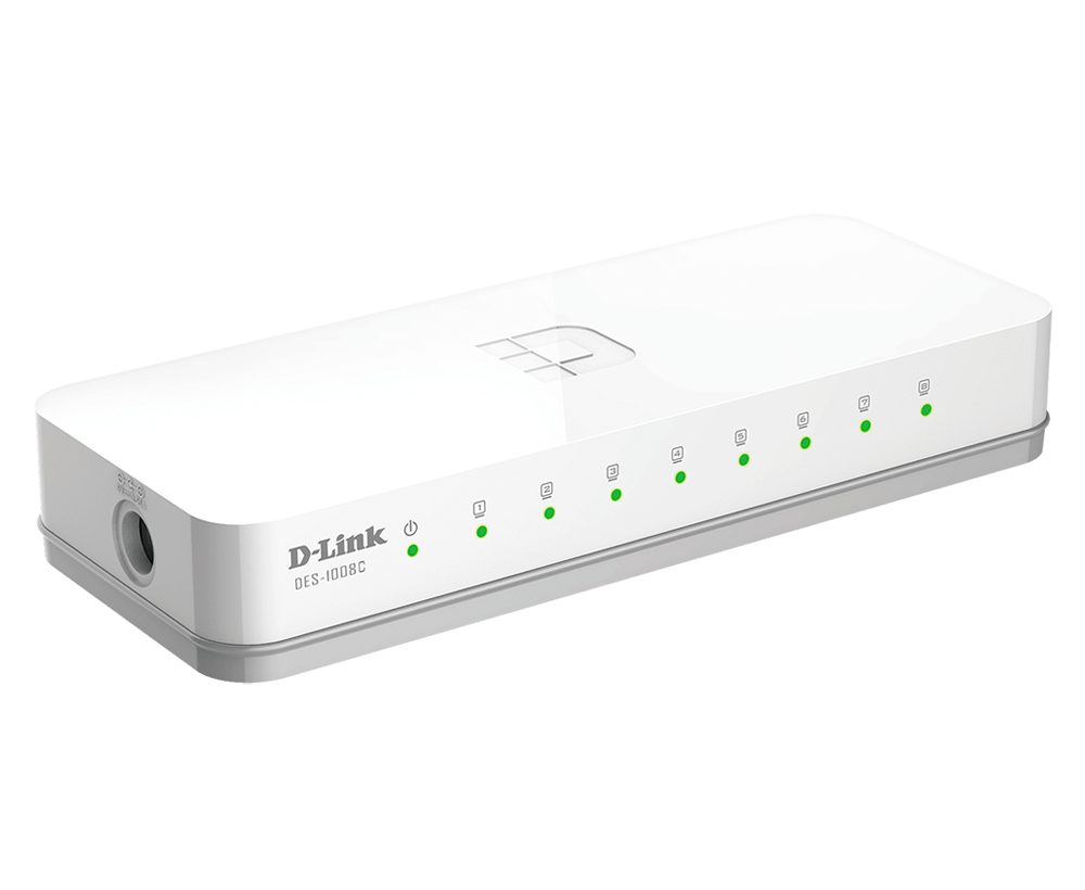 D-Link DES-1008C/B 8-Port 10/100Base-T Unmanaged Switch