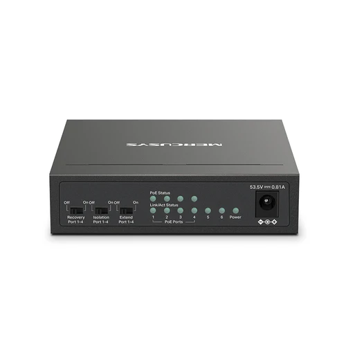 MERCUSYS 6-Port 10/100Mbps Desktop Switch with 4-Port PoE+ - TL-MS106LP