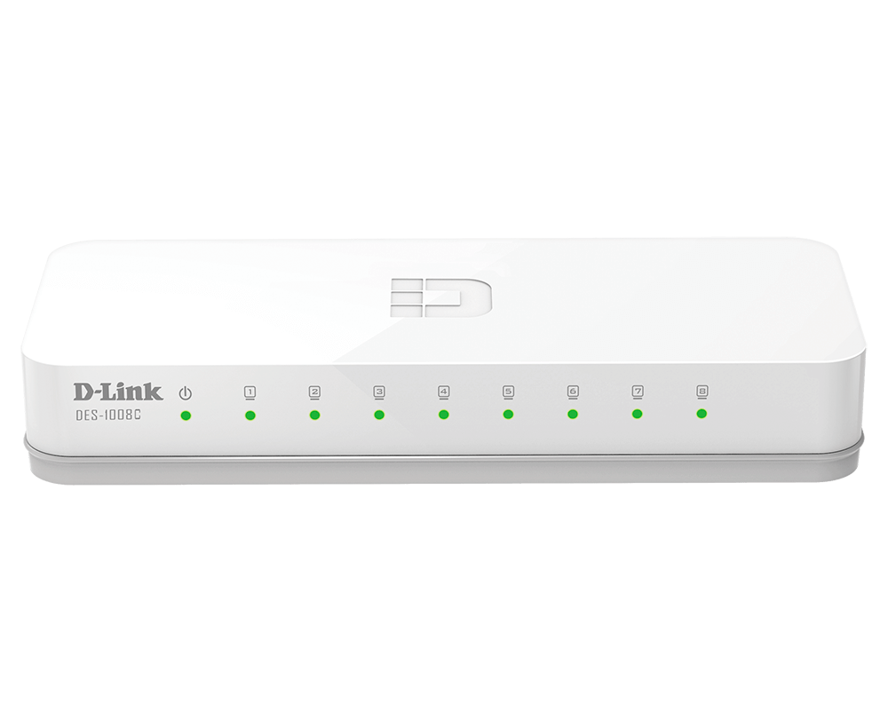 D-Link DES-1008C/B 8-Port 10/100Base-T Unmanaged Switch