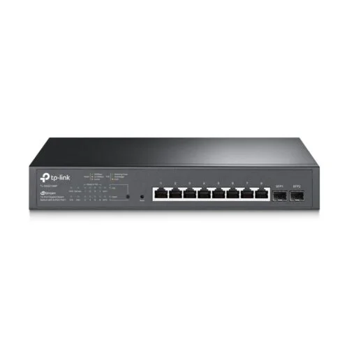 TP-Link JetStream 10-Port Gigabit Smart Switch with 8 PoE+ Ports & 2 Gigabit SFP Slots - TL-SG2210MP