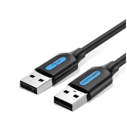 Vention USB 2.0 A Male to A Male  Cable 1M Black PVC Type- VEN COJBF