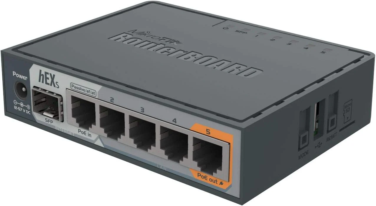 MikroTik RB760iGS hEX S 5×Gigabit Ethernet SFP Dual Core 880MHz CPU