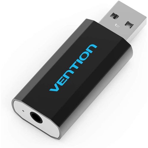 Vention 4 Pole USB External Sound Card Black- VEN VAB-S15-B