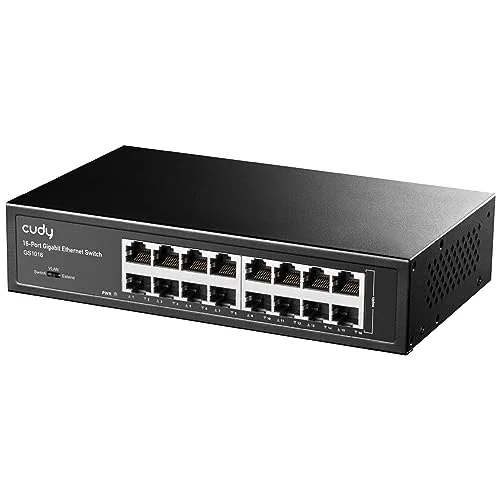CUDY 16-PORT Gigabit Ethernet (10/100/1000)metal switch CUDY GS1016