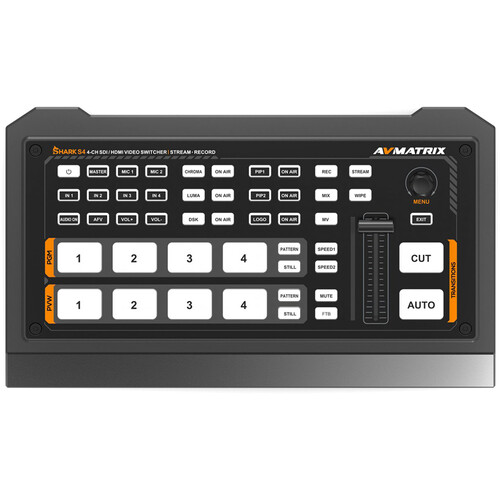 AVMATRIX SHARK S4M 4-Channel HDMI/SDI AV Switcher