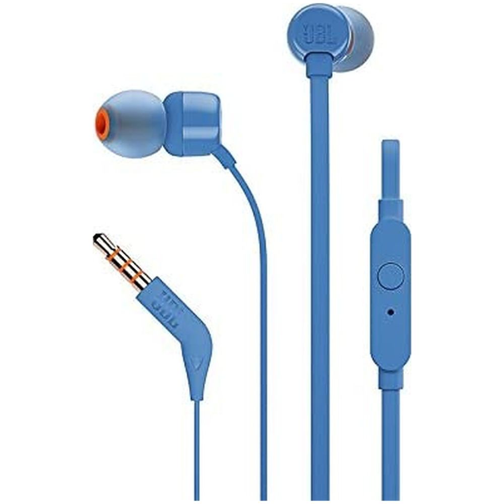 JBL TUNE 110 Earphones Blue - JBLT110BLU