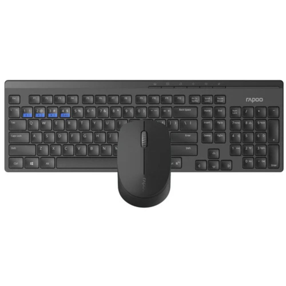 Rapoo Multi-Mode Wireless Keyboard & Mouse 8110M - Black
