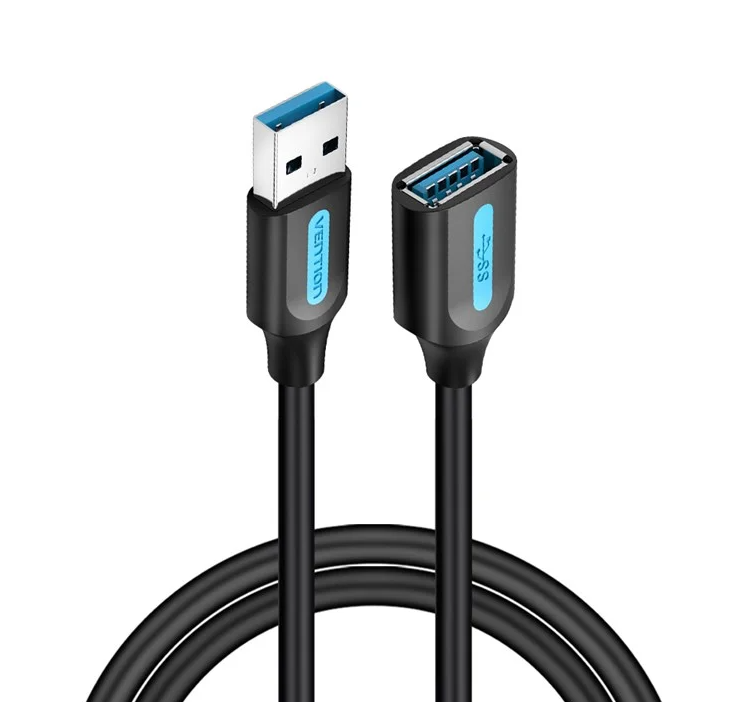 Vention USB 3.0 A Male to A Female Extension Cable 3M Black- VEN CBHBI