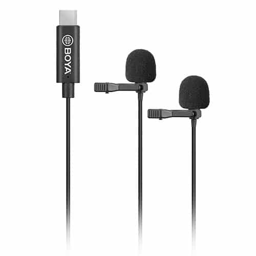 BOYA BY-M3D DUAL OMNIDIRECTIONAL LAVALIER MICROPHONE