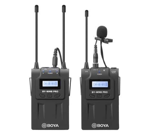 BOYA BY-WM8 PRO-K1 UHF WIRELESS LAVALIER MICROPHONE SYSTEM