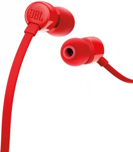 JBL TUNE 110 Earphones Red - JBLT110RED
