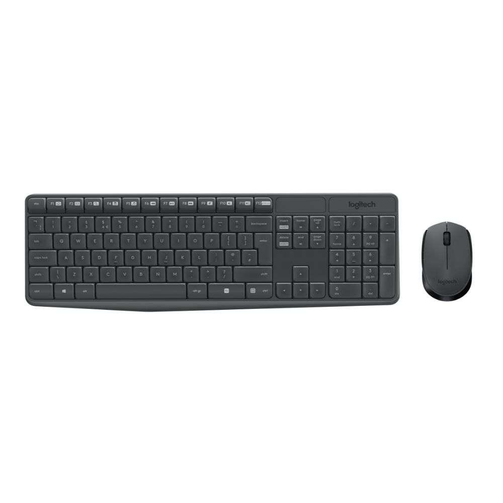 Logitech MK235 Wireless Keyboard and Mouse Combo – Grey (920-007931)