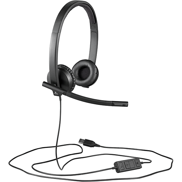 Logitech H570e Stereo USB-A Headset - Black - 981-000575
