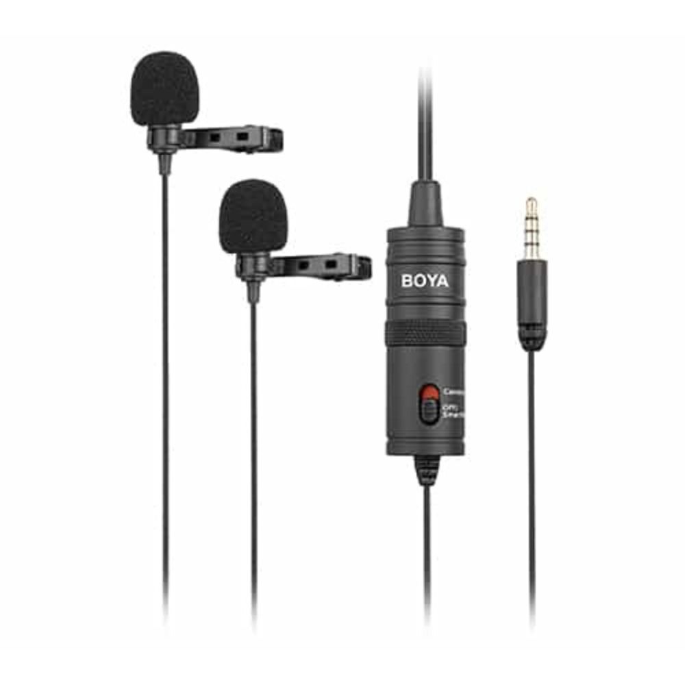 BOYA BY-M1DM DUAL OMNIDIRECTIONAL LAVALIER MICROPHONE