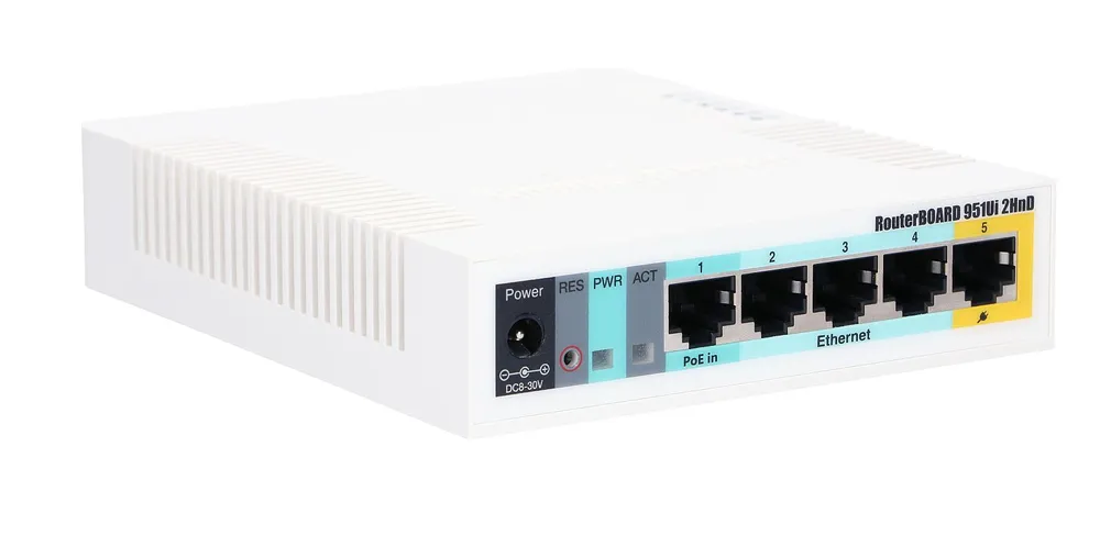MikroTik RB951Ui-2HnD 2.4GHz AP 5 Ethernet Ports Route