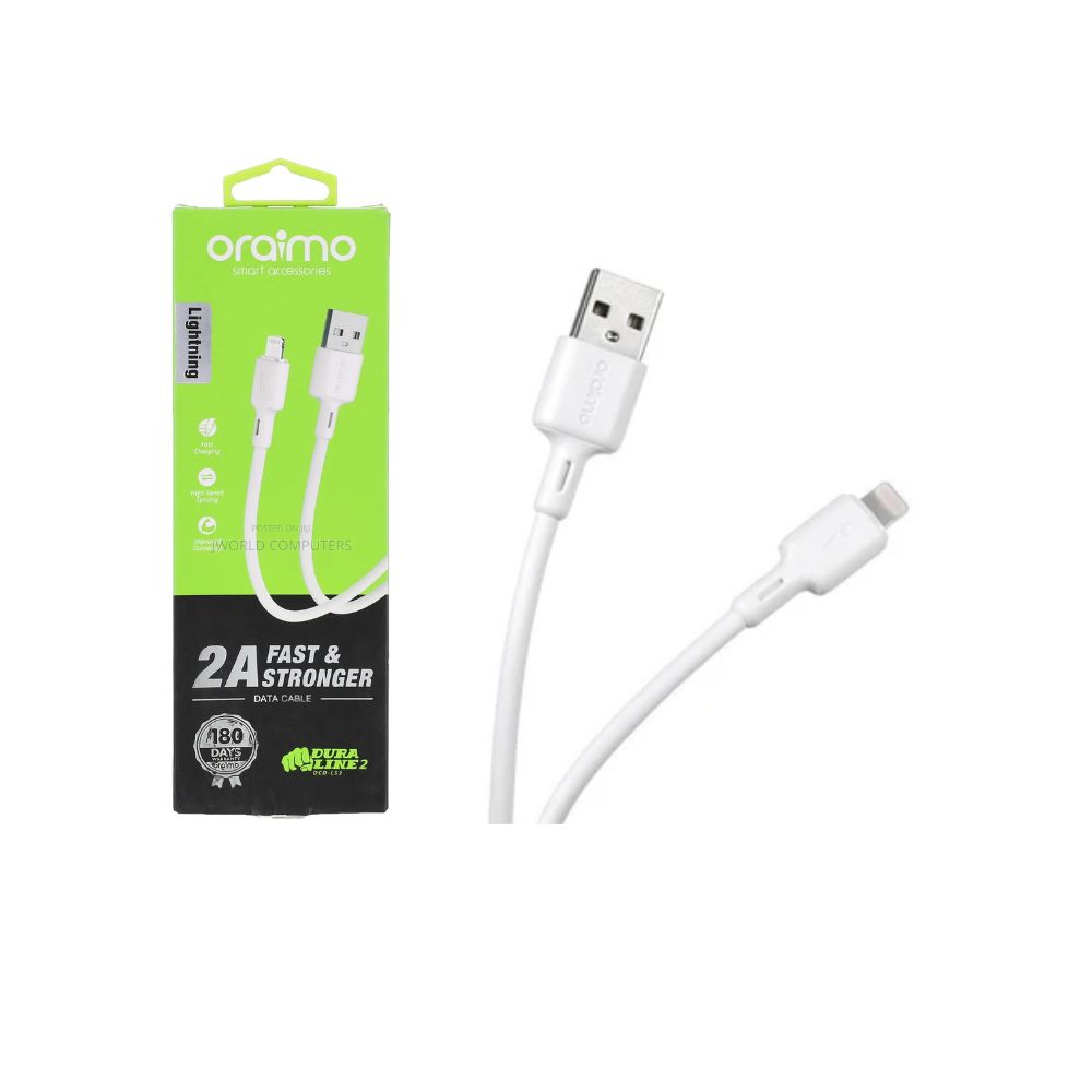 Oraimo iPhone data cable Duraline 2 OCD-L53 – White