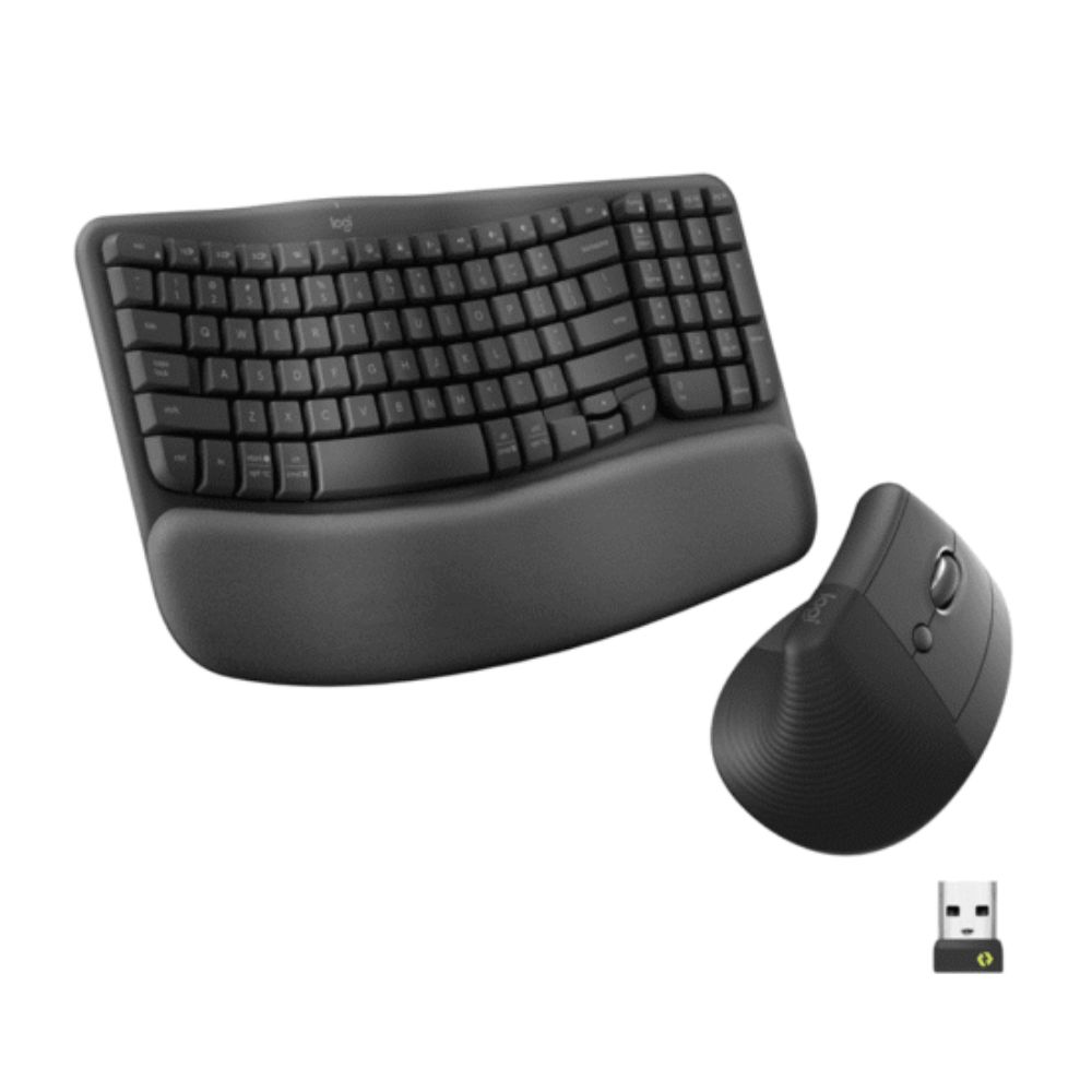 Logitech Wave Keys and Lift Combo Wireless and Bluetooth Keyboard and Mouse Combo - Graphite - 920-013635