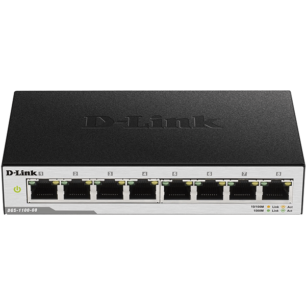 D-Link DGS-1100-08P 8-Port Gigabit PoE Smart Switch