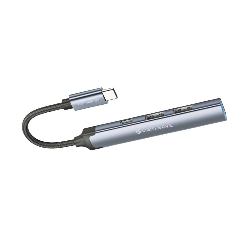 Light Wave  4-in-1 -USB-C Hub Adapter /Type-C -LW-HUB-C304