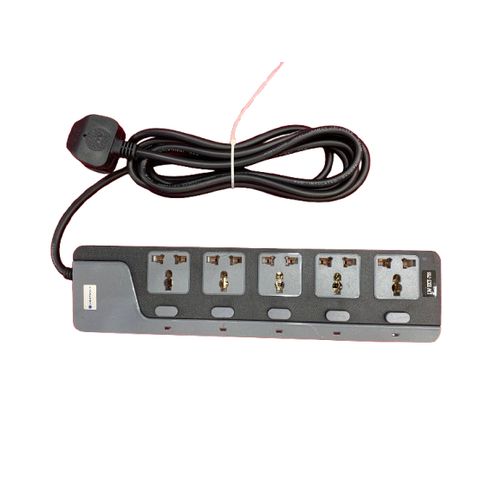 Lightwave Extension Socket- 3 Metres 5WAY 2500w LW EXT 755