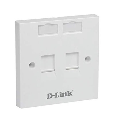 D-Link NFP-0WHI21 Dual Faceplate with Shutter & ID Plate – White